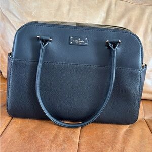 NWOT Kate Spade Black Leather Grove Street Terri Purse Designer Quiet Luxury